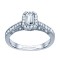 Rm1319e-14k White Gold Emerald Cut Halo Diamond Vintage Semi Mount Engagement Ring