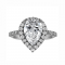 RM1382G82 - Pear Shape Halo Semi Mount Engagement Ring