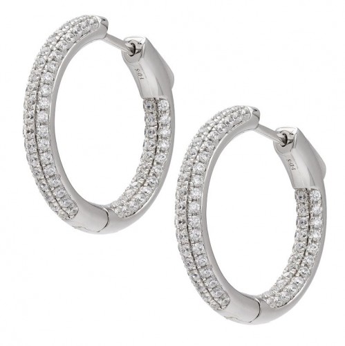 Diamond Hoop Earrings