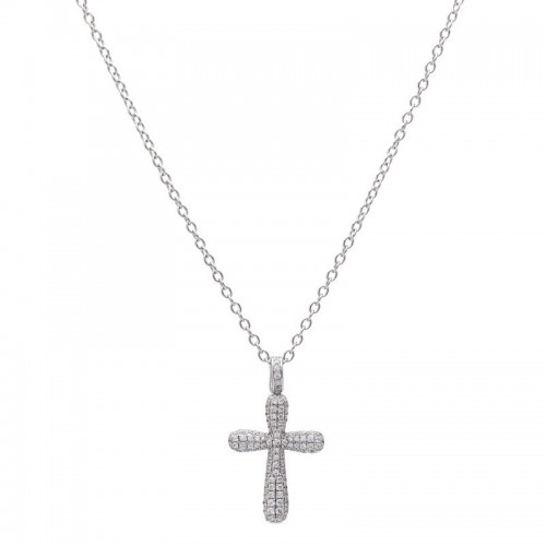 Diamond Cross Pendant with Chain