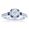 Rm1437rsap -14k White Gold Round Cut Halo Diamond Vintage Semi Mount Engagement Ring