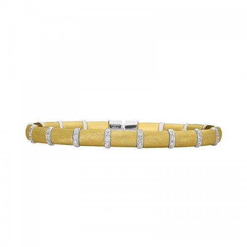 18k and Sterling Silver Henderson Collection Bangle - Yellow