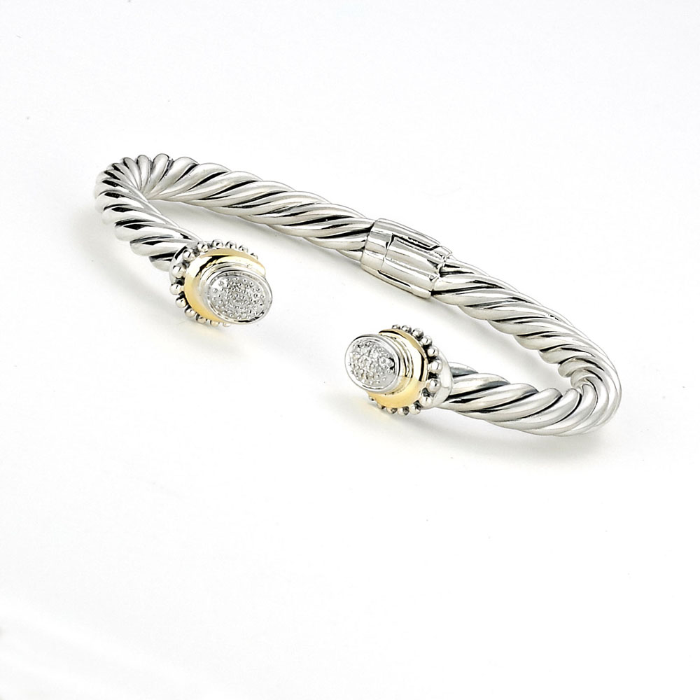 Pave Diamond Cable Bangle