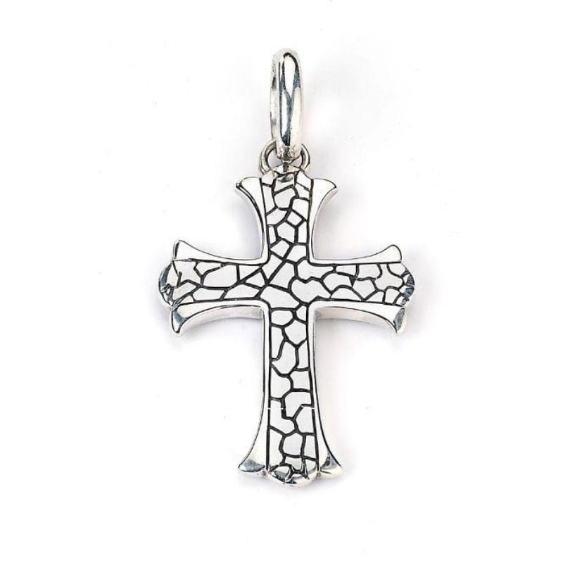 Pebbled Cross Pendant