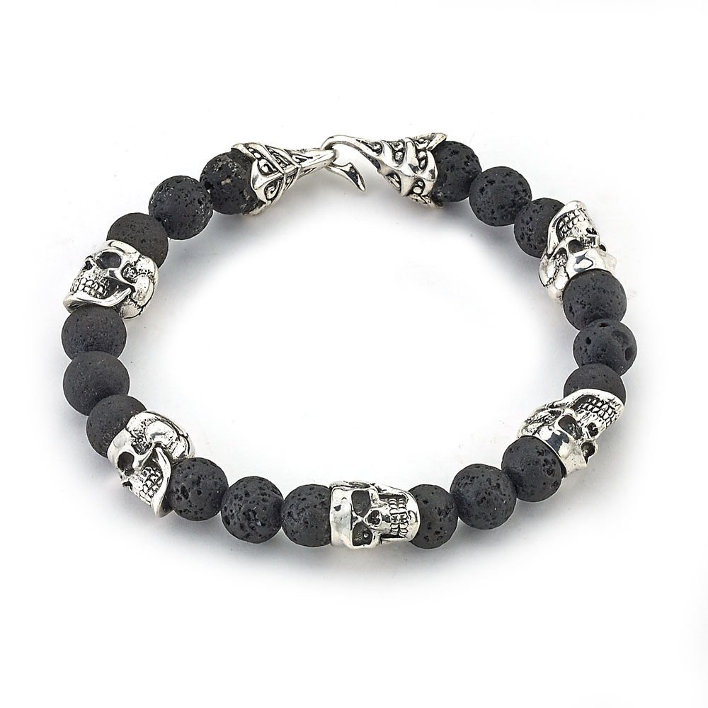 Skulls And Lava Bracelet