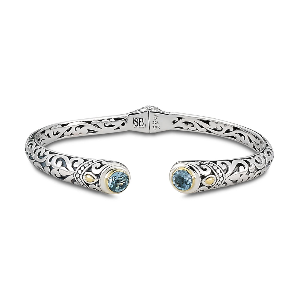 Kawalusu Bangle- Blue Topaz