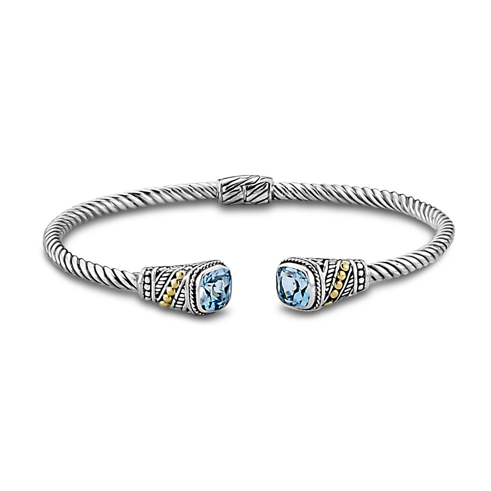 Saboke Bangle- Blue Topaz