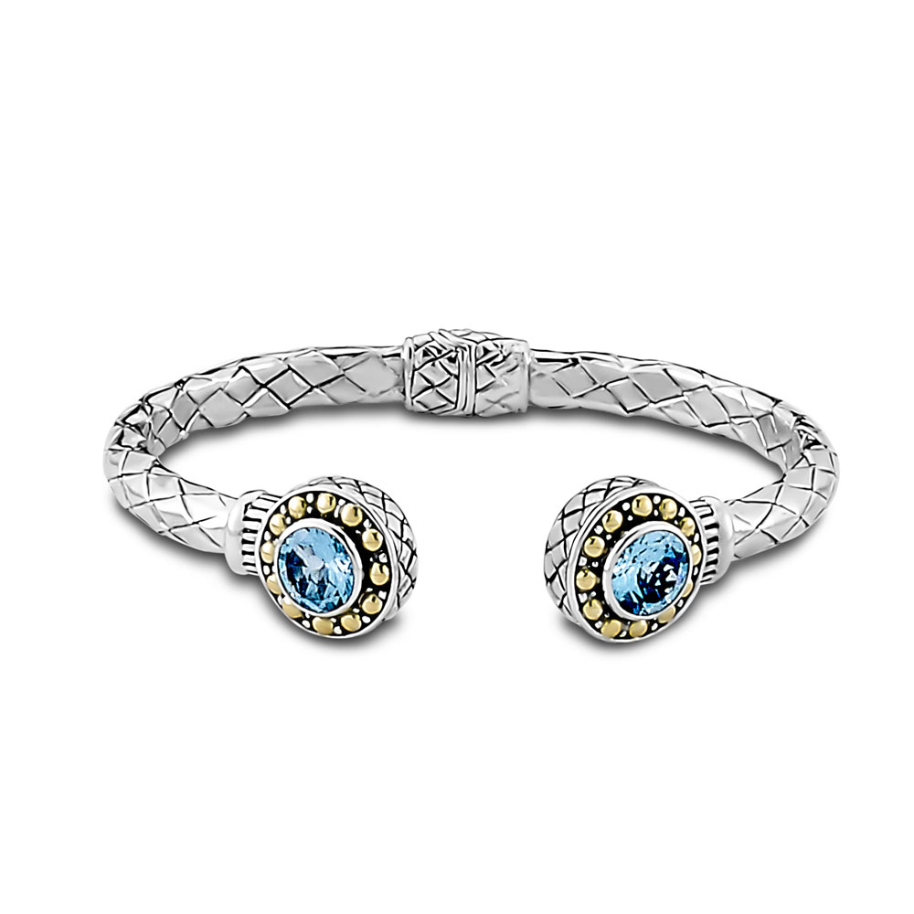 Buena Bangle- Blue Topaz