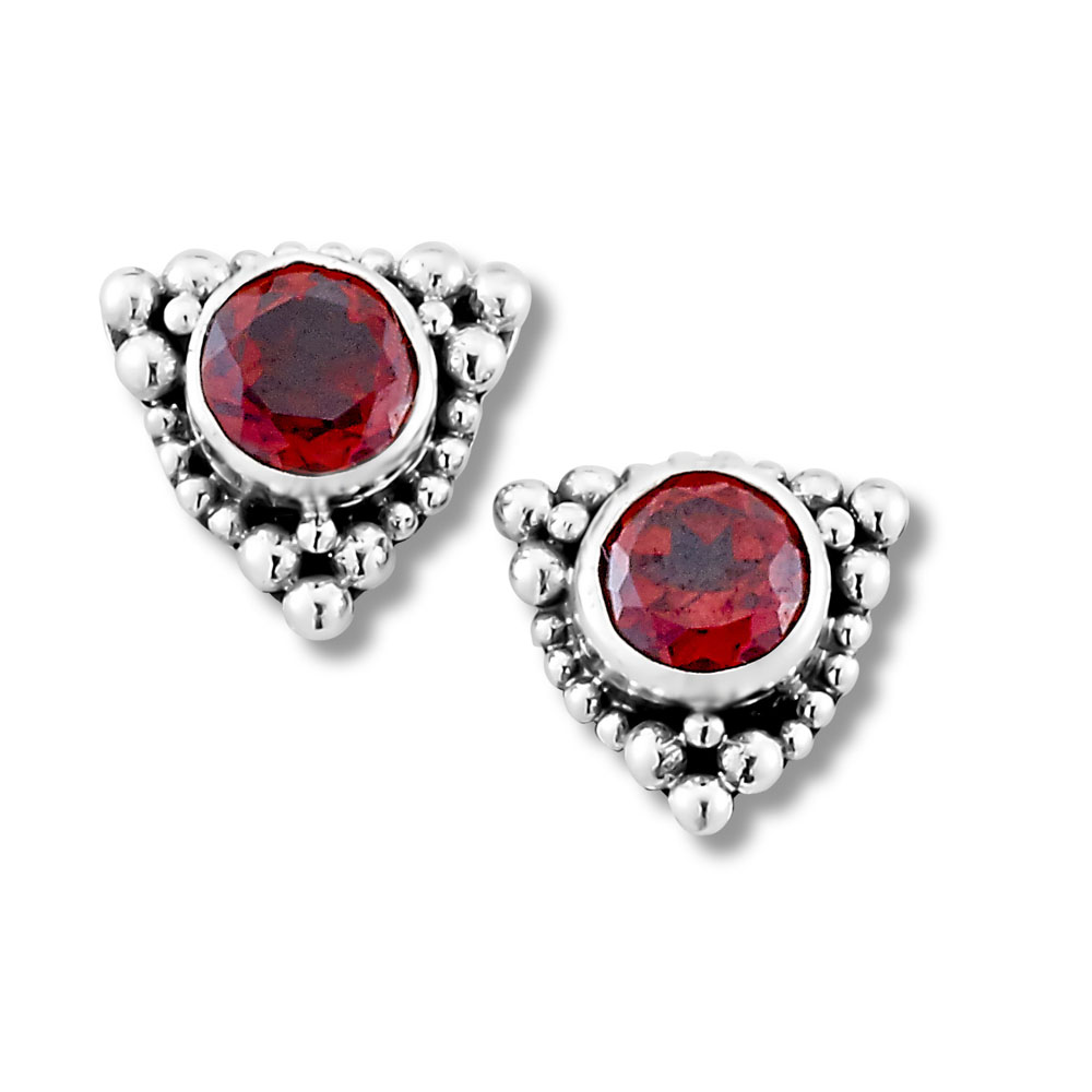 Tangku Earring- Garnet