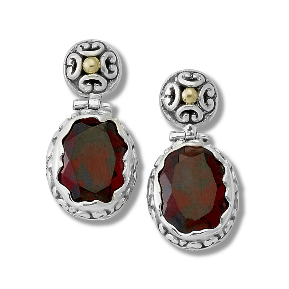 Gagak Earring- Garnet