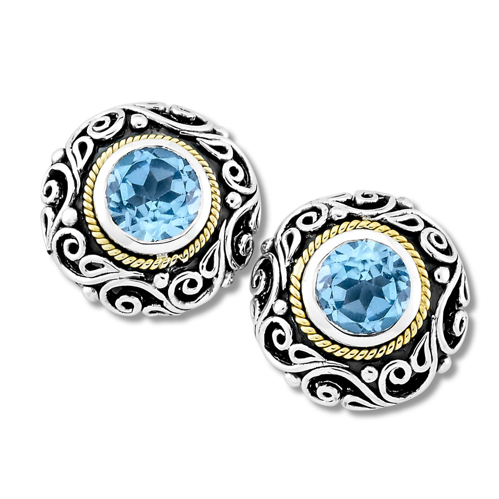 Imun Earring- Blue Topaz