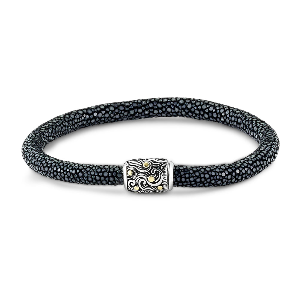 Ranu Bracelet- Black Stingray