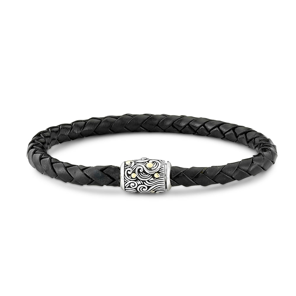 Ranu Bracelet- Black Leather