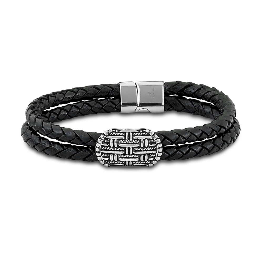 Paluweh Bracelet- Black Leather