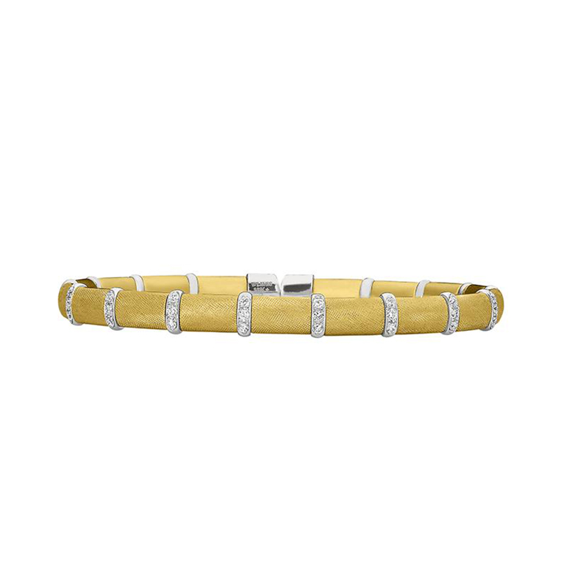 18k and Sterling Silver Henderson Collection Bangle - Yellow