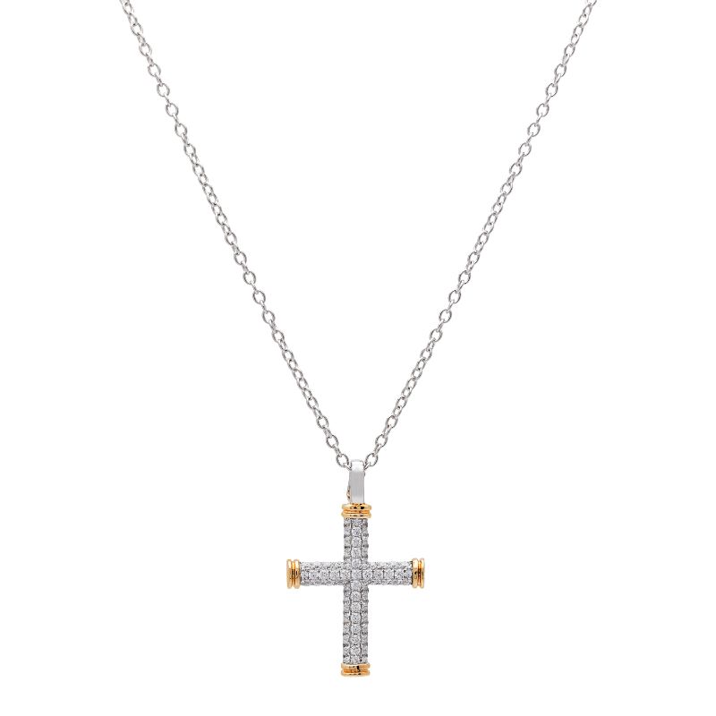 Diamond Cross Pendant with Chain