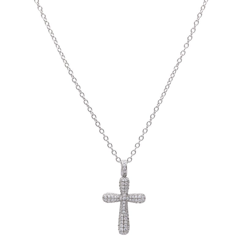 Diamond Cross Pendant with Chain