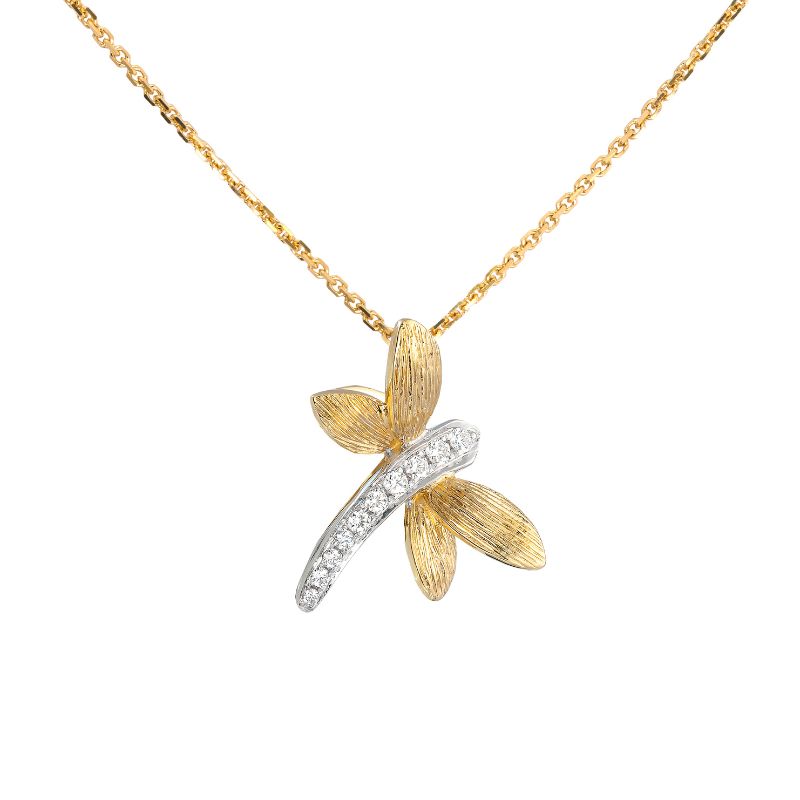 Diamond Dragonfly Pendant