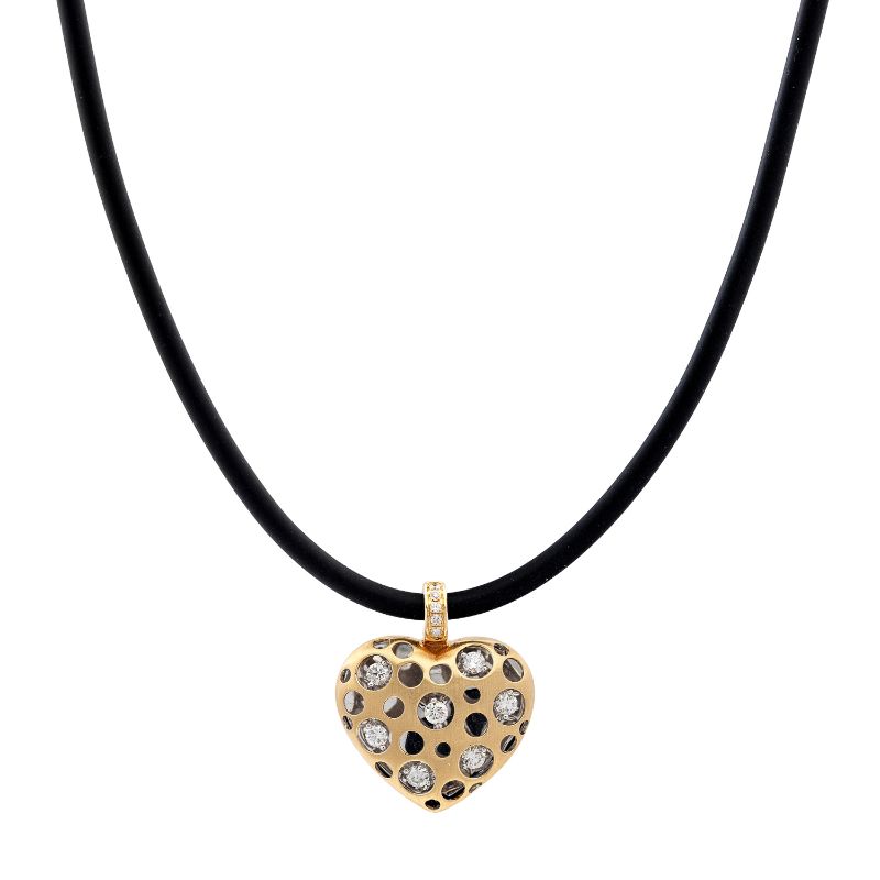 Mirror Collection Clip Top Heart Pendant