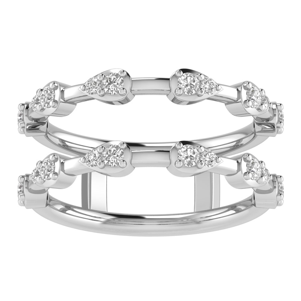 Diamond Tiara Chevron Ring Guard Enhance - Abhika Jewels