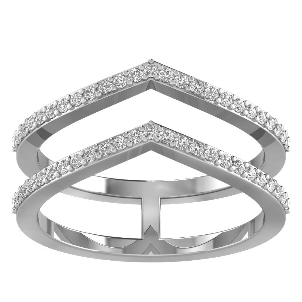 Chevron Twin Tiara Ring