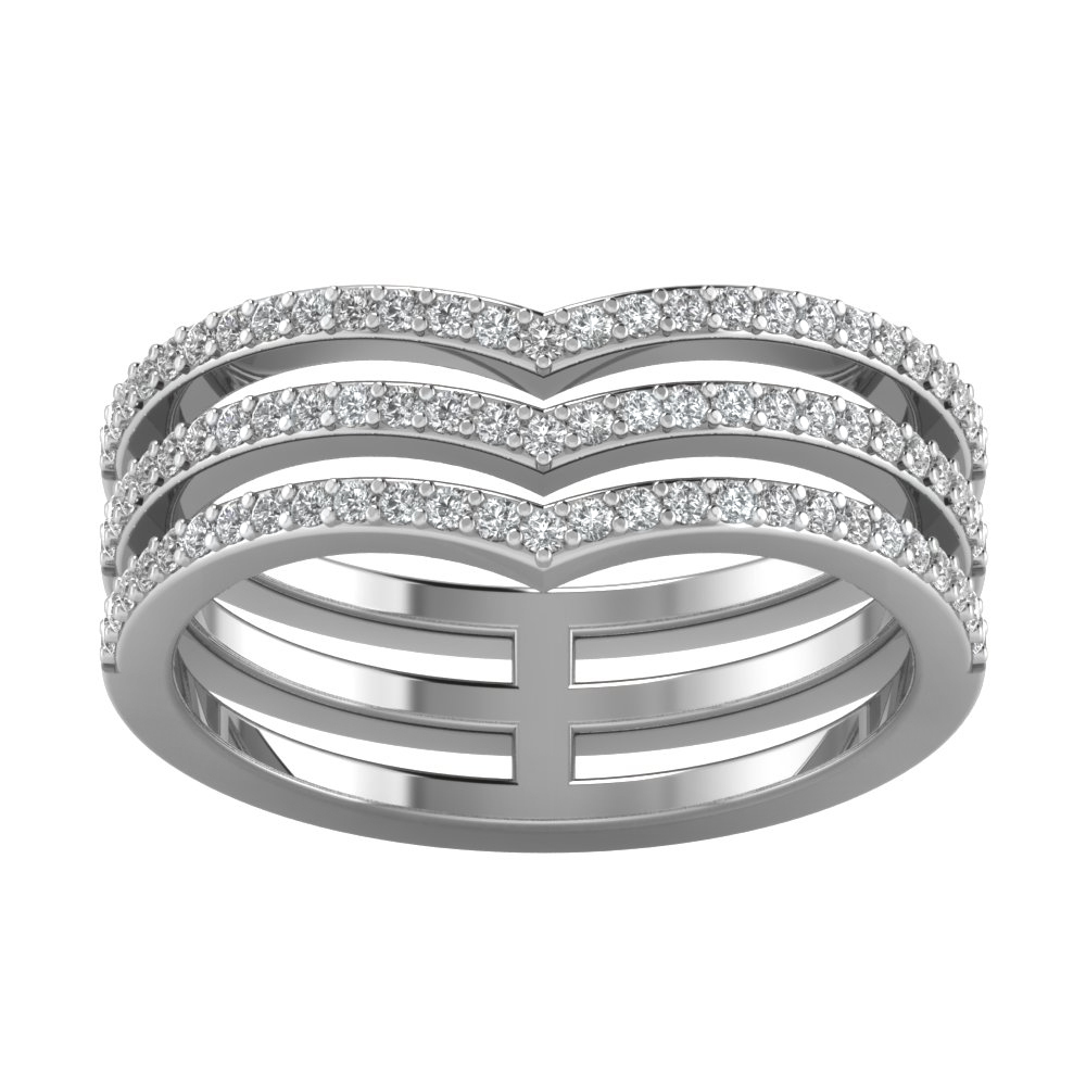 Triple Chevron Tiara Ring