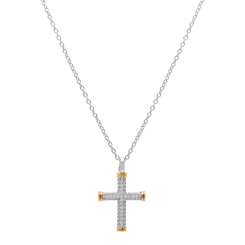 Diamond Cross Pendant with Chain