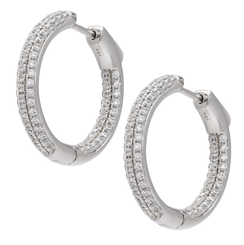 Diamond Hoop Earrings